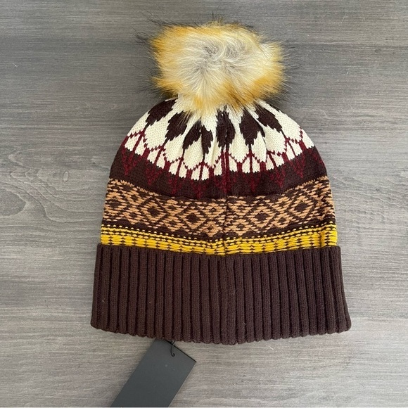 Frye Fair Isle Cuff Beanie with Pom - Picture 8 of 8